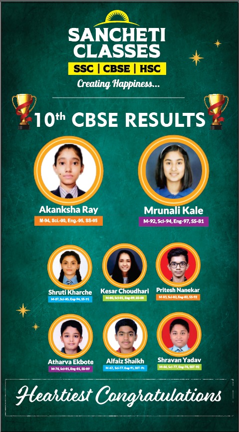 sancheti classes-best coaching class in Pune-10th cbse results